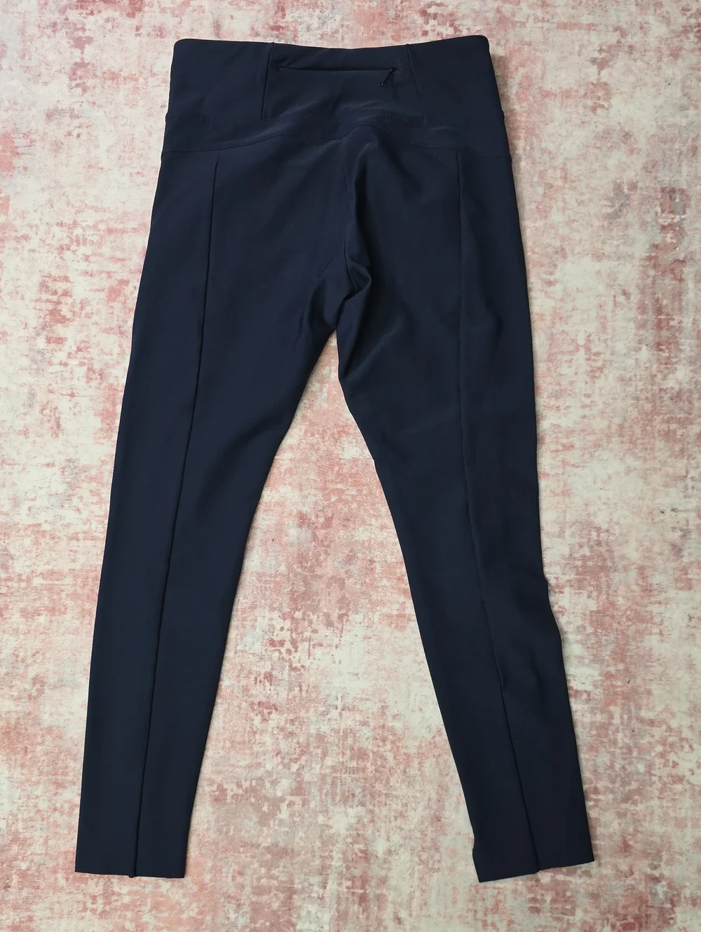 Athleta Navy Blue Stellar Tight Commuter Pants High Rise Ankle Zip Pocket Size S